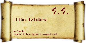 Illés Izidóra névjegykártya